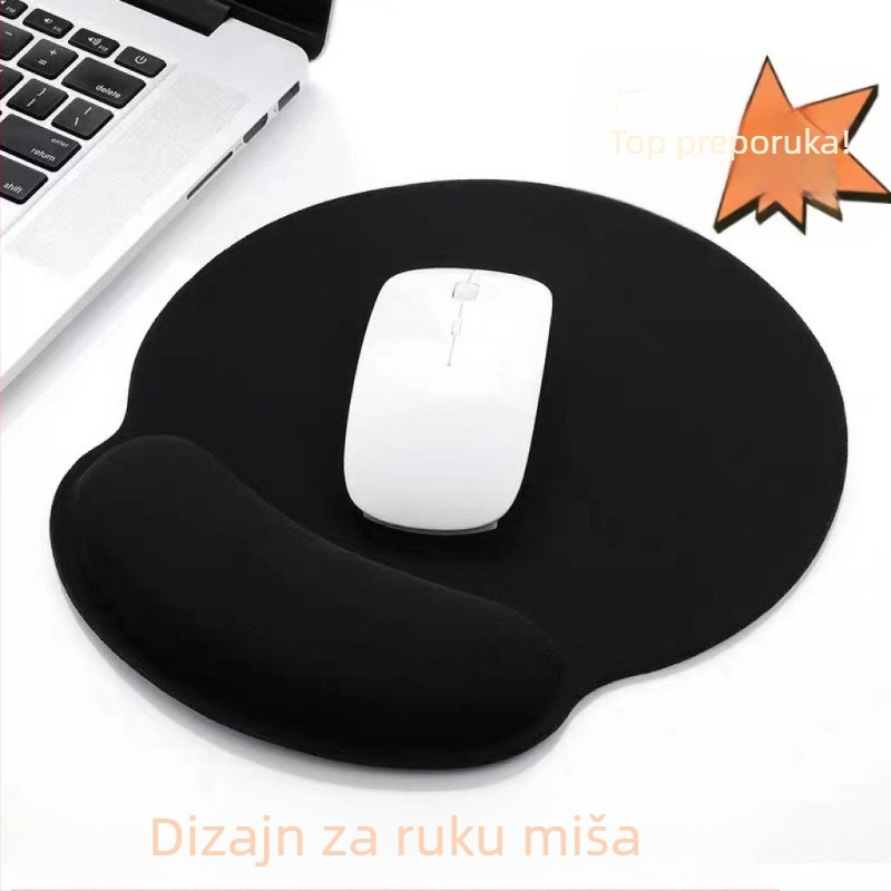 Podloga za miš s podrškom za zglob – silikon protivklizna, udobna podrška zglovu