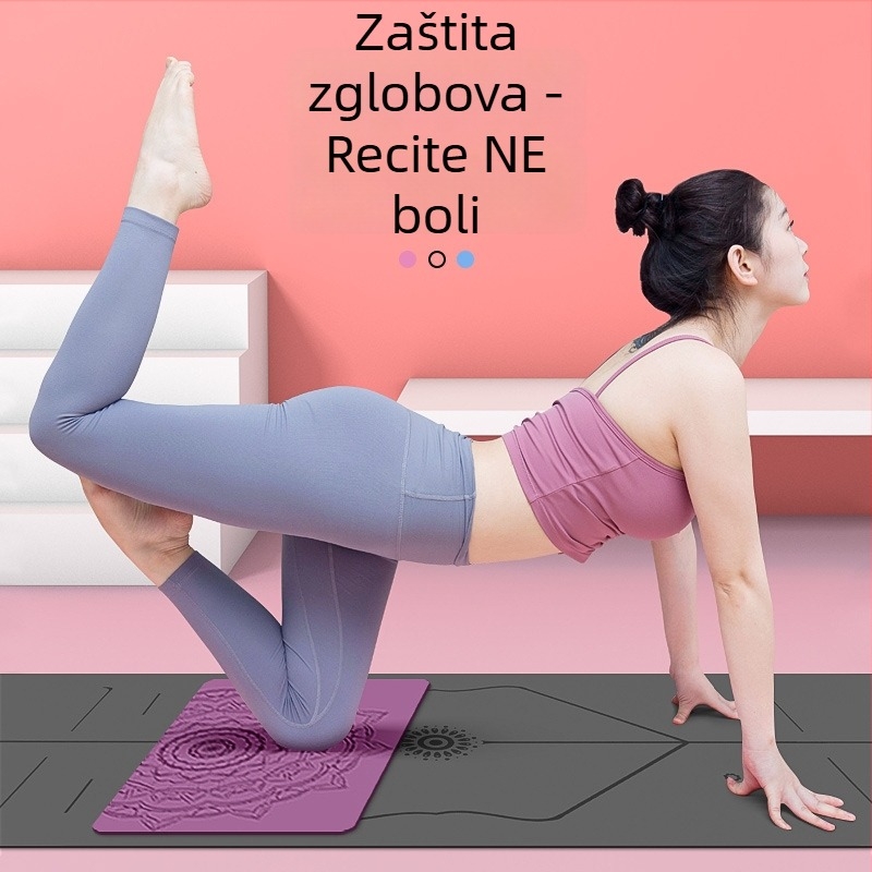 Ai Bu PU gumena joga podloga za handstand, 4.5 mm debljina, 500 g, protuklizna