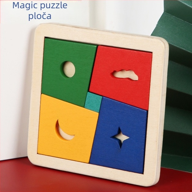 Drveni puzzle u obliku pčelinjeg saća za djecu, promjenjiv, DIY-prijateljski, personalizacija uz uzorak, uzrast 4–6 godina