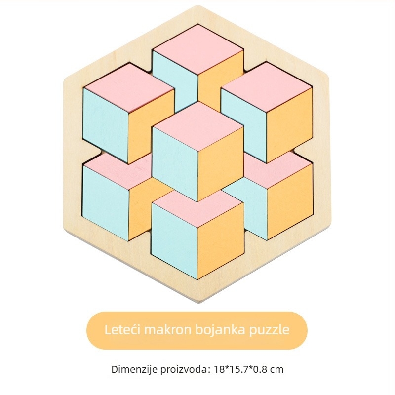 Drveni puzzle u obliku pčelinjeg saća za djecu, promjenjiv, DIY-prijateljski, personalizacija uz uzorak, uzrast 4–6 godina