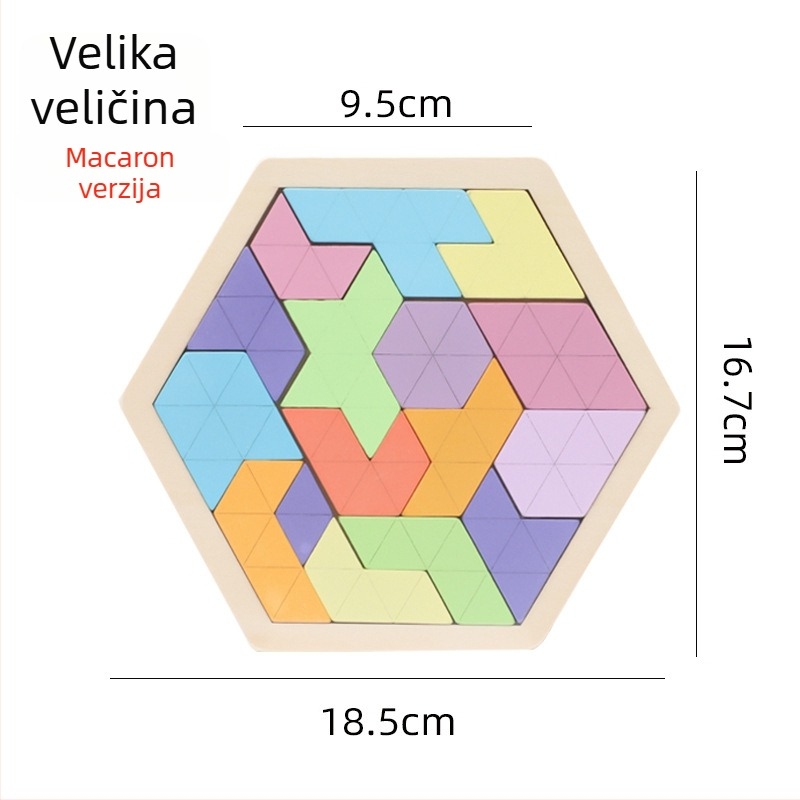 Drveni puzzle u obliku pčelinjeg saća za djecu, promjenjiv, DIY-prijateljski, personalizacija uz uzorak, uzrast 4–6 godina