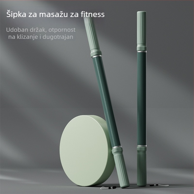 Kang zhe Masažni štapić s osovinom — pomagala za jogu; Podrijetlo: Jinhua, Zhejiang; za kućni fitness, opuštanje fascije, joga i pilates