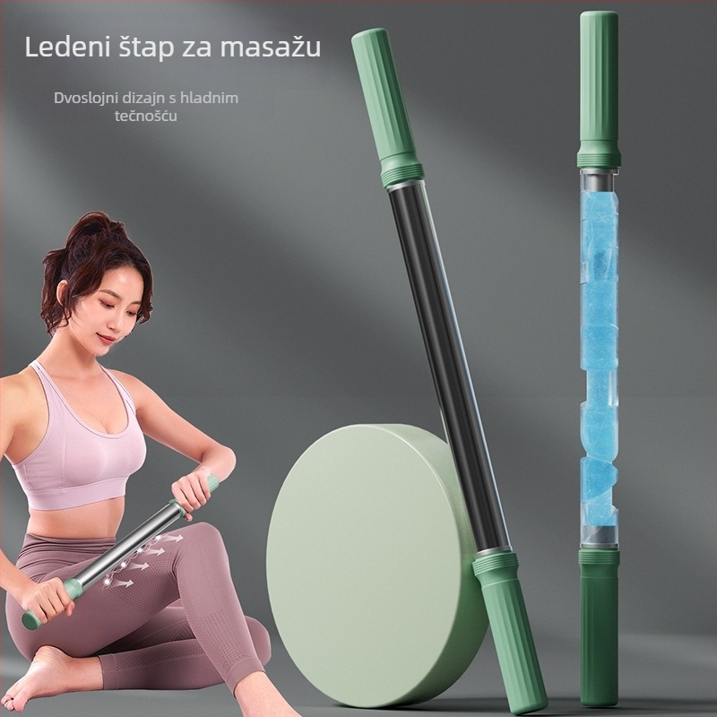 Kang zhe Masažni štapić s osovinom — pomagala za jogu; Podrijetlo: Jinhua, Zhejiang; za kućni fitness, opuštanje fascije, joga i pilates