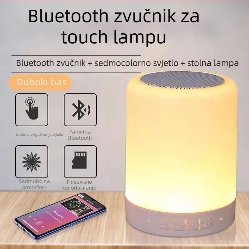 Bluetooth zvučnik za noćni ormarić s LED zaslonom i budilicom, 5W izlaz, Bluetooth 5.0, ugrađena baterija 800–1000 mAh