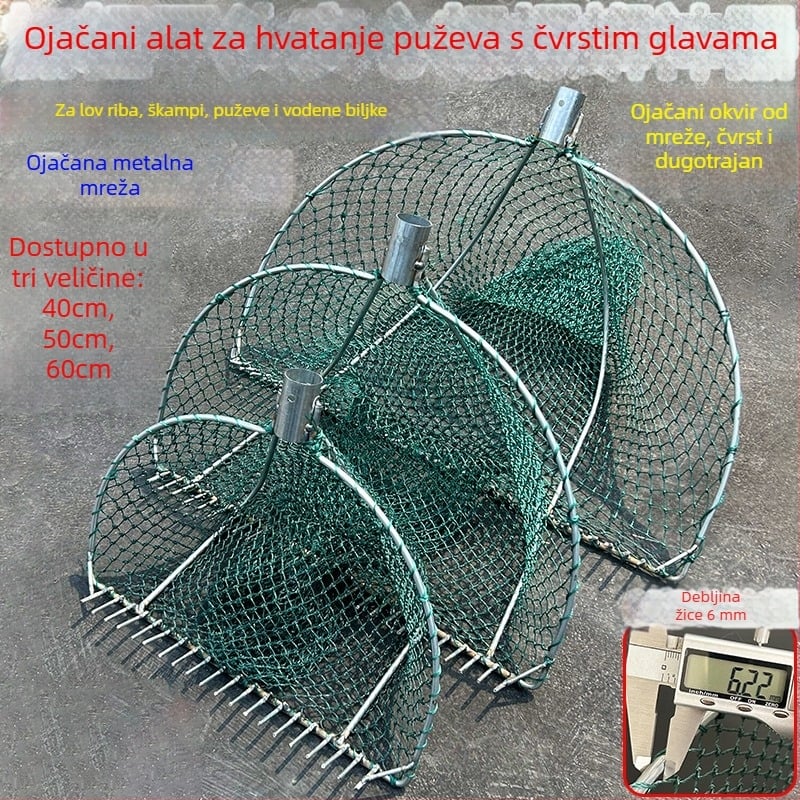 Željezna mreža za lov puževa – debela, jesensko-zimska upotreba