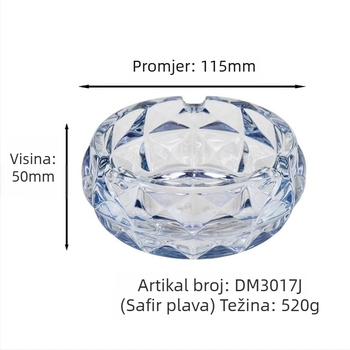Staklena pepeljara, trendovski kreativni dizajn, elegantan jednostavan stil, za dom, KTV, hotel i ured; pakiranje 36 komada; ekološki.