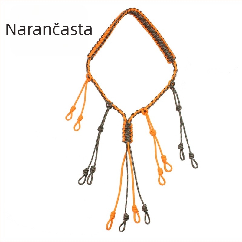 Weird Culture Lanyard za zviždaljku, ručno pleteni konopac za kišobran, 12 prstena, 128 g