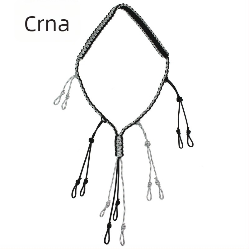 Weird Culture Lanyard za zviždaljku, ručno pleteni konopac za kišobran, 12 prstena, 128 g