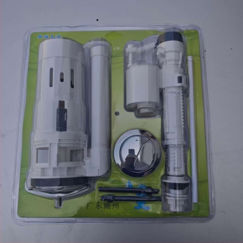 PP plastični set ventila za WC – visokotlačni dovodni ventil, univerzalni dovodni i ispusni ventil, plastični sklop, pritisk na aktivaciju