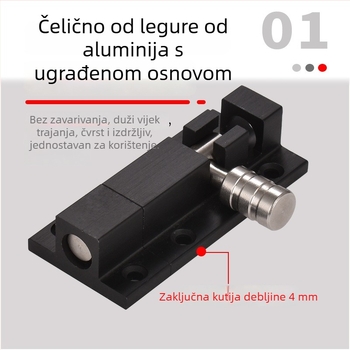 Vrata leptir zatvarač — aluminijska legura s jezgrom od 201 nehrđajućeg čelika, svjetlosni luksuz stil, za vrata spavaće sobe i drvena vrata