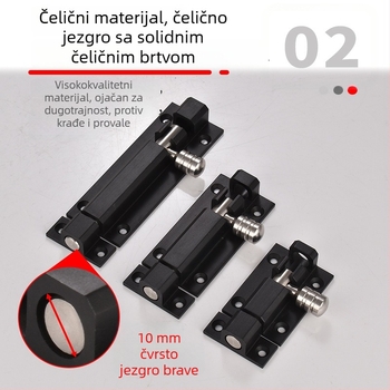 Vrata leptir zatvarač — aluminijska legura s jezgrom od 201 nehrđajućeg čelika, svjetlosni luksuz stil, za vrata spavaće sobe i drvena vrata