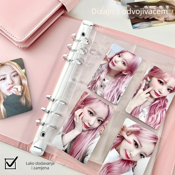 PU fotoalbum za kartice, PU omot, dizajn s slobodnim listovima, slobodan uvez, običan fotoalbum, bez logotipa