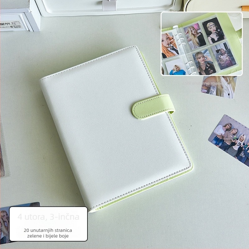 PU fotoalbum za kartice, PU omot, dizajn s slobodnim listovima, slobodan uvez, običan fotoalbum, bez logotipa