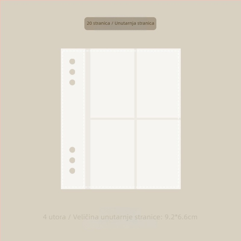 PU fotoalbum za kartice, PU omot, dizajn s slobodnim listovima, slobodan uvez, običan fotoalbum, bez logotipa