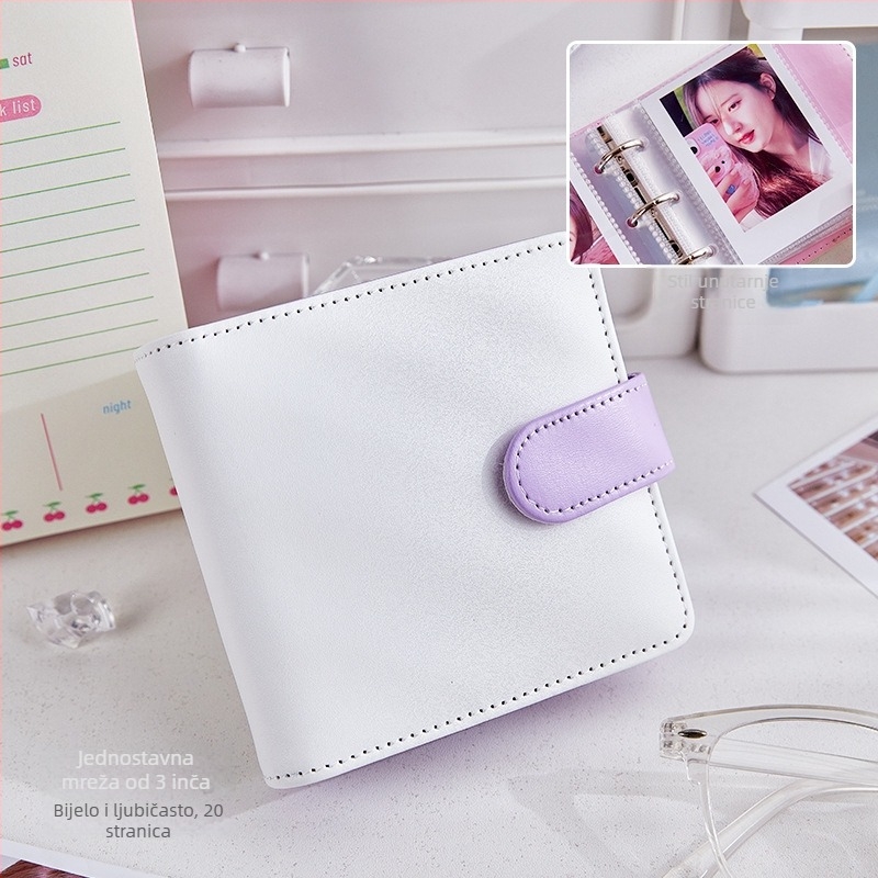 PU fotoalbum za kartice, PU omot, dizajn s slobodnim listovima, slobodan uvez, običan fotoalbum, bez logotipa