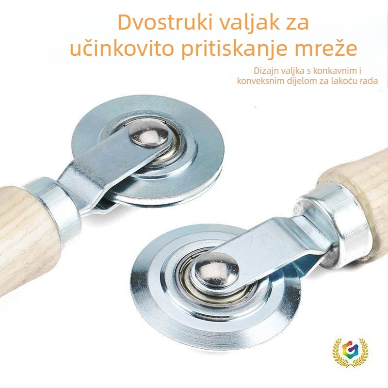 Alat za zamjenu mreže prozora, aluminijska legura, traka za presovanje, alat s kukom, ljepliva traka za mrežu, mreža s dijamantnim uzorom