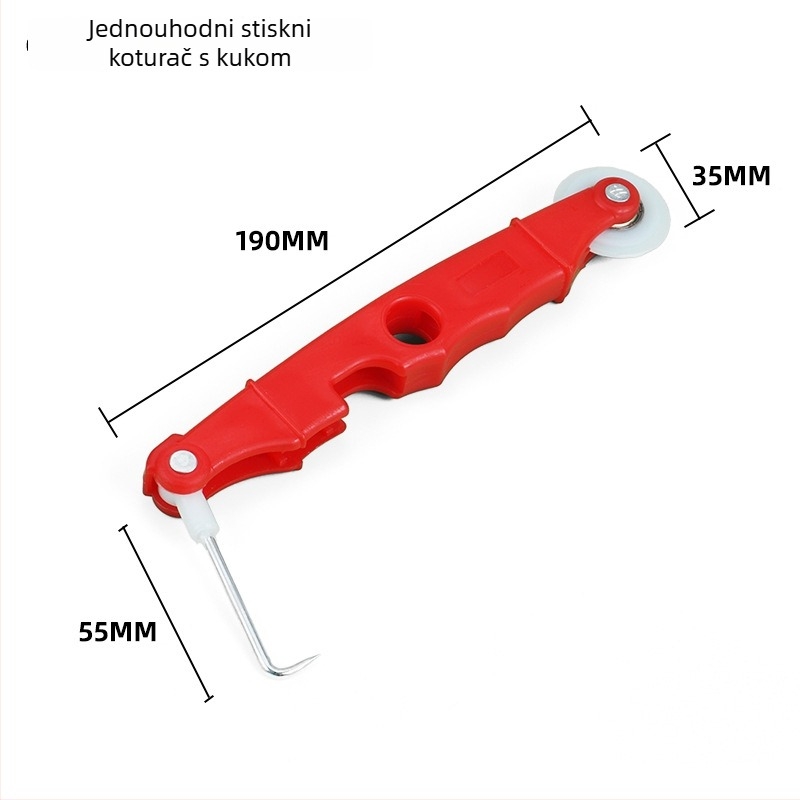 Alat za zamjenu mreže prozora, aluminijska legura, traka za presovanje, alat s kukom, ljepliva traka za mrežu, mreža s dijamantnim uzorom