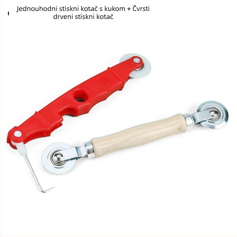 Alat za zamjenu mreže prozora, aluminijska legura, traka za presovanje, alat s kukom, ljepliva traka za mrežu, mreža s dijamantnim uzorom