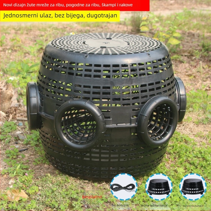 Šestokomorna plastična klopka za škampe - Haiweinuo
