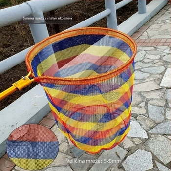 Mreža za bacanje s velikim otvorima, aluminijski štap, teška konstrukcija