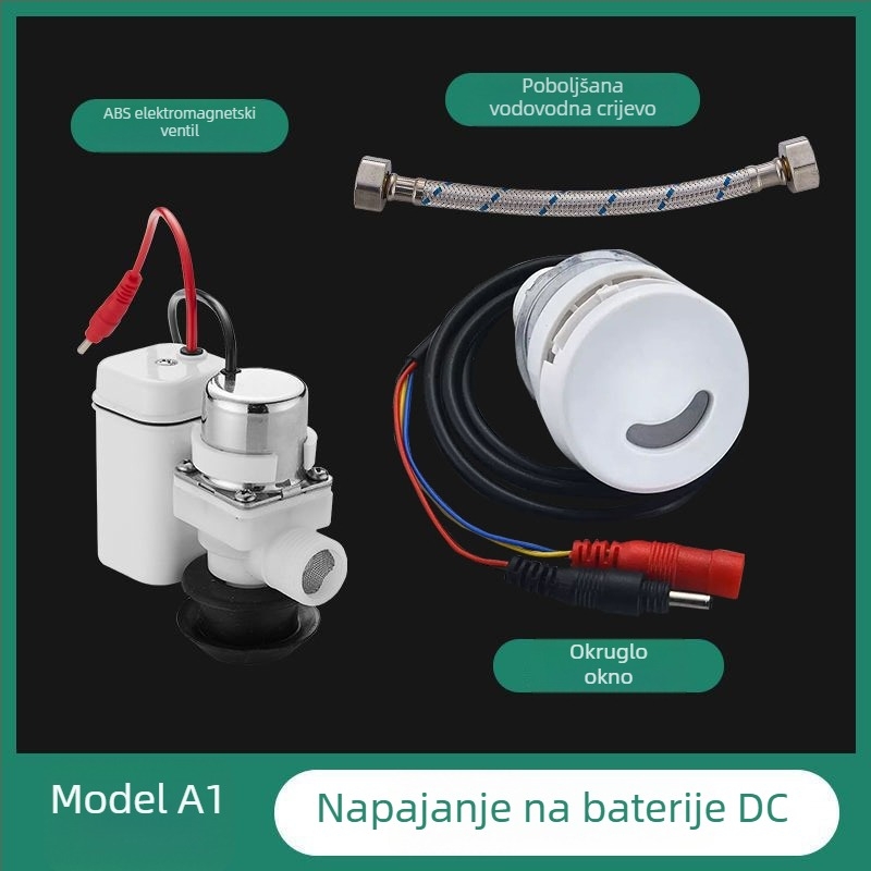 Integrirani sustav ispiranja pisoara s infracrvenim senzorom i elektromagnetnim ventilem, nehrđajući čelik, napajanje AC/DC, model A1
