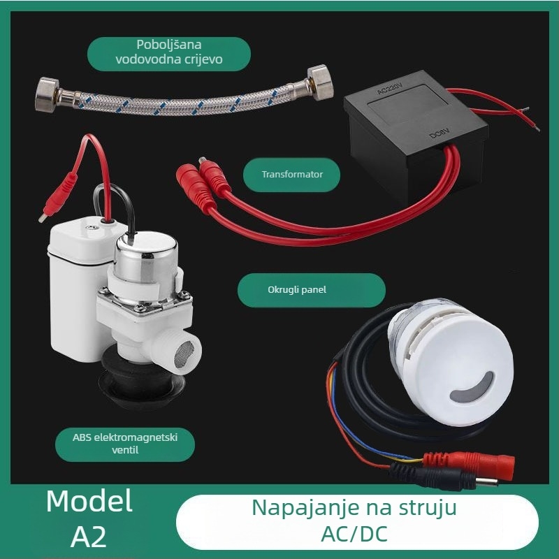 Integrirani sustav ispiranja pisoara s infracrvenim senzorom i elektromagnetnim ventilem, nehrđajući čelik, napajanje AC/DC, model A1