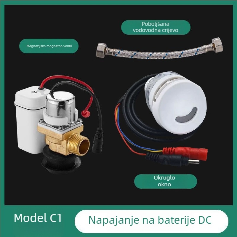 Integrirani sustav ispiranja pisoara s infracrvenim senzorom i elektromagnetnim ventilem, nehrđajući čelik, napajanje AC/DC, model A1