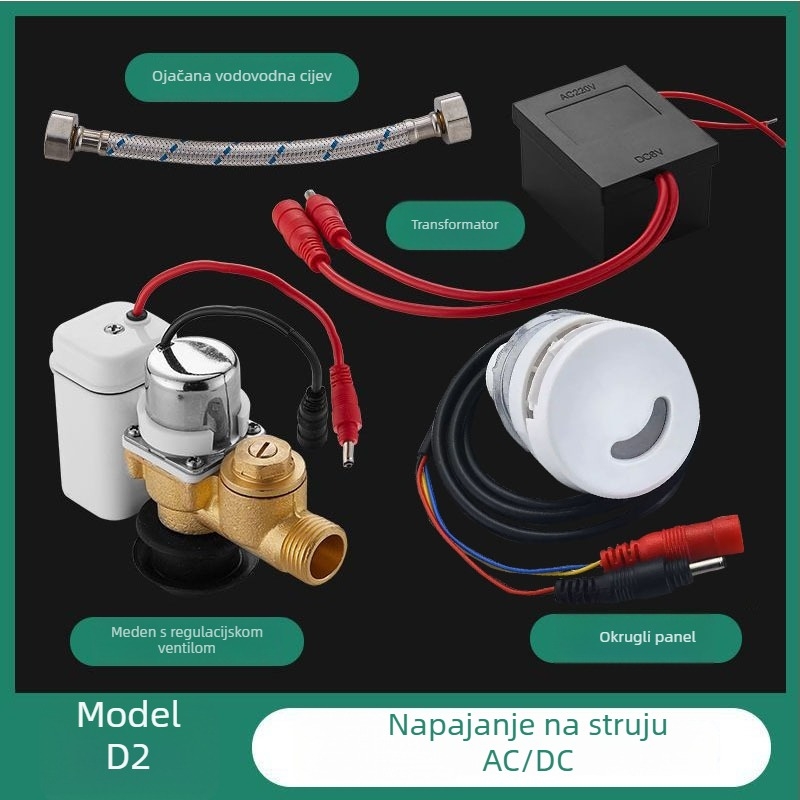 Integrirani sustav ispiranja pisoara s infracrvenim senzorom i elektromagnetnim ventilem, nehrđajući čelik, napajanje AC/DC, model A1