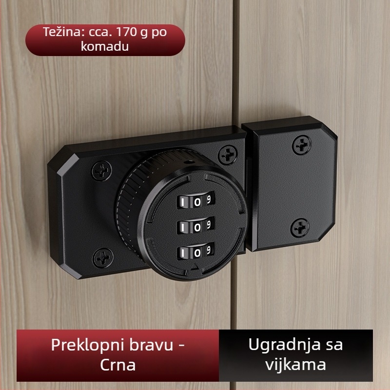 Unutarnja brava s kodom – osmerokutni kodni pin, materijal: cinkov spoj/željezo, površina: elektrogalvanizacija/elektroforeza