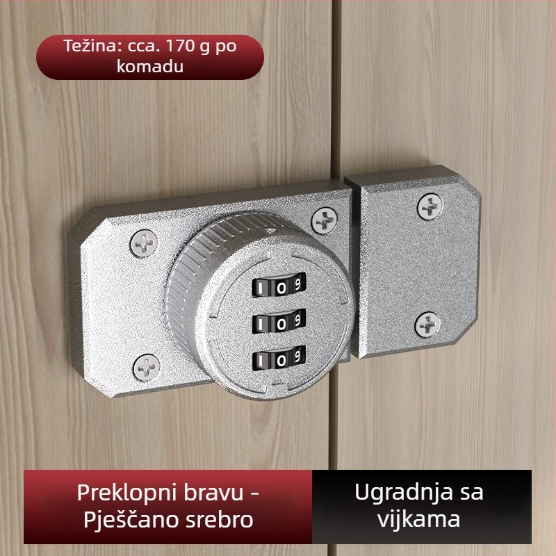 Unutarnja brava s kodom – osmerokutni kodni pin, materijal: cinkov spoj/željezo, površina: elektrogalvanizacija/elektroforeza