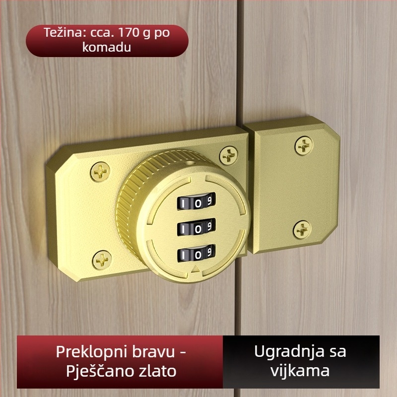 Unutarnja brava s kodom – osmerokutni kodni pin, materijal: cinkov spoj/željezo, površina: elektrogalvanizacija/elektroforeza