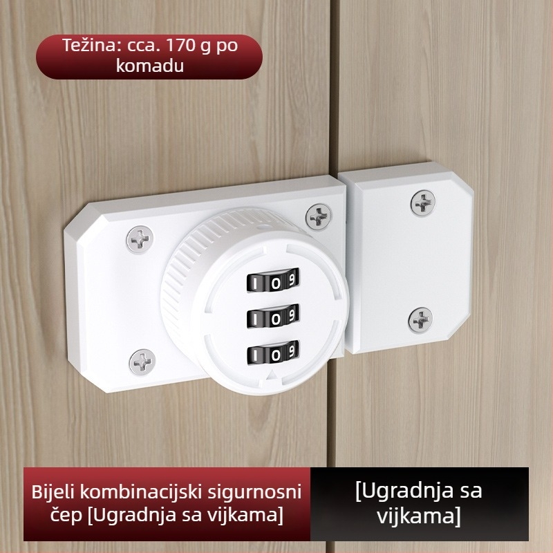 Unutarnja brava s kodom – osmerokutni kodni pin, materijal: cinkov spoj/željezo, površina: elektrogalvanizacija/elektroforeza