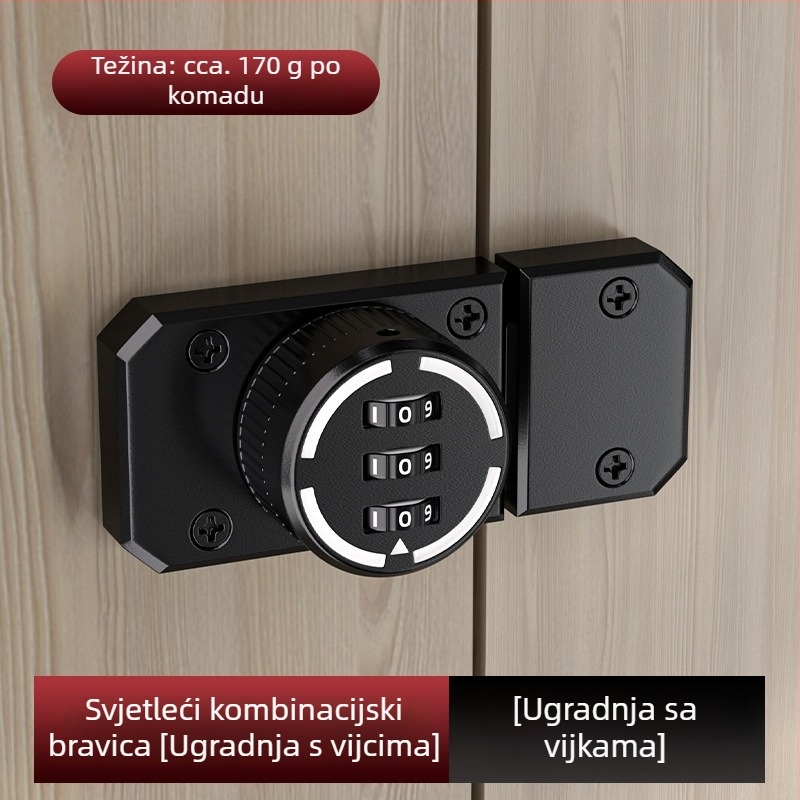 Unutarnja brava s kodom – osmerokutni kodni pin, materijal: cinkov spoj/željezo, površina: elektrogalvanizacija/elektroforeza