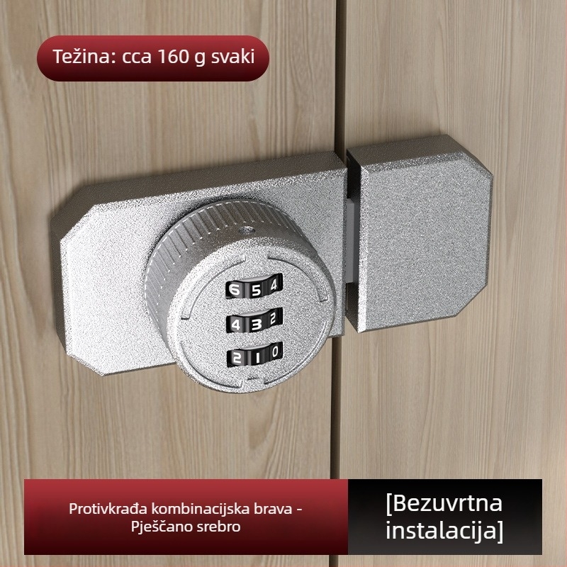 Unutarnja brava s kodom – osmerokutni kodni pin, materijal: cinkov spoj/željezo, površina: elektrogalvanizacija/elektroforeza