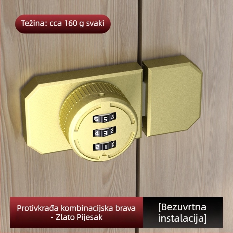 Unutarnja brava s kodom – osmerokutni kodni pin, materijal: cinkov spoj/željezo, površina: elektrogalvanizacija/elektroforeza