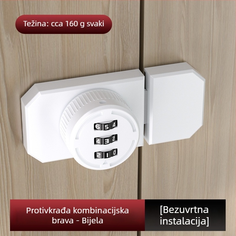 Unutarnja brava s kodom – osmerokutni kodni pin, materijal: cinkov spoj/željezo, površina: elektrogalvanizacija/elektroforeza