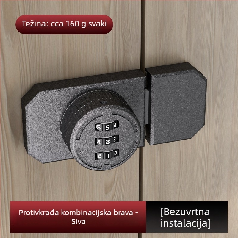 Unutarnja brava s kodom – osmerokutni kodni pin, materijal: cinkov spoj/željezo, površina: elektrogalvanizacija/elektroforeza