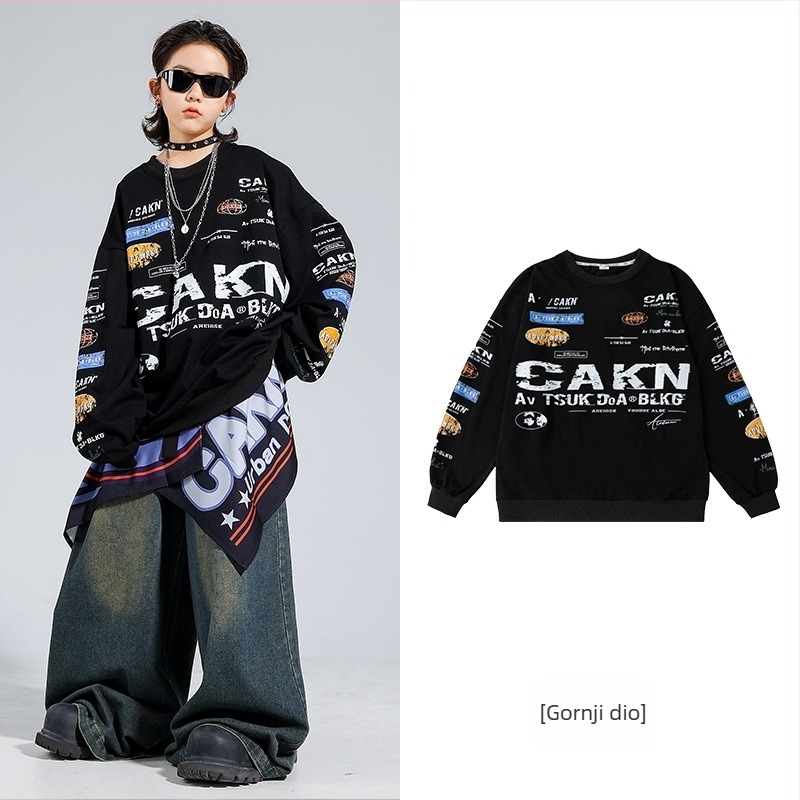 Dječji hip-hop set za ples – moderno i trendi scenijski outfit, 100% poliester, za djecu od 8 godina, proljeće–jesen 2025
