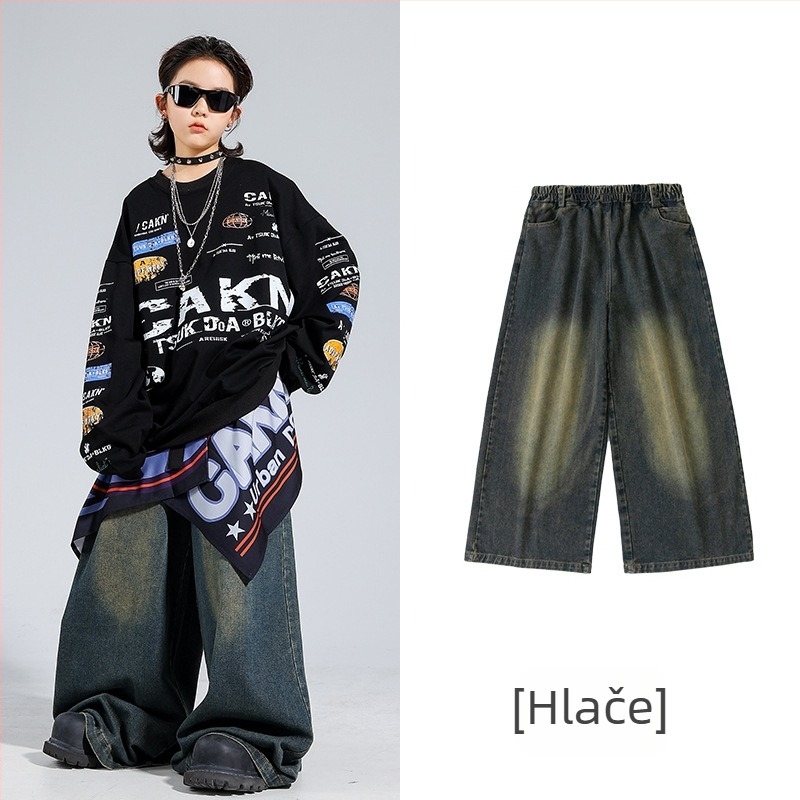 Dječji hip-hop set za ples – moderno i trendi scenijski outfit, 100% poliester, za djecu od 8 godina, proljeće–jesen 2025