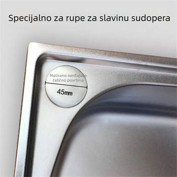 Dekorativni poklop rupe slavine za umivaonik, nehrđajući čelik i PP, stil novog kineskog dizajna
