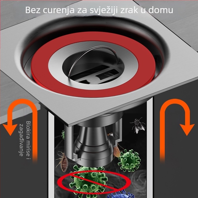 Bakarno prošireno magnetsko levitirajuće jezgro odvodnje za pod – anti miris, za kupaonicu