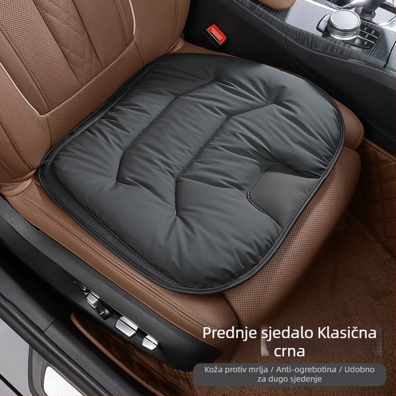 Jastuk za auto sjedalo – kožna površina, punjenje od baršunastog pamuka, sve sezone, prozračan, otporan na prljavštinu