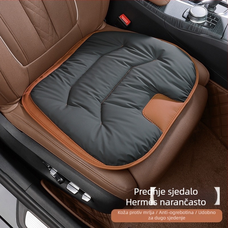 Jastuk za auto sjedalo – kožna površina, punjenje od baršunastog pamuka, sve sezone, prozračan, otporan na prljavštinu