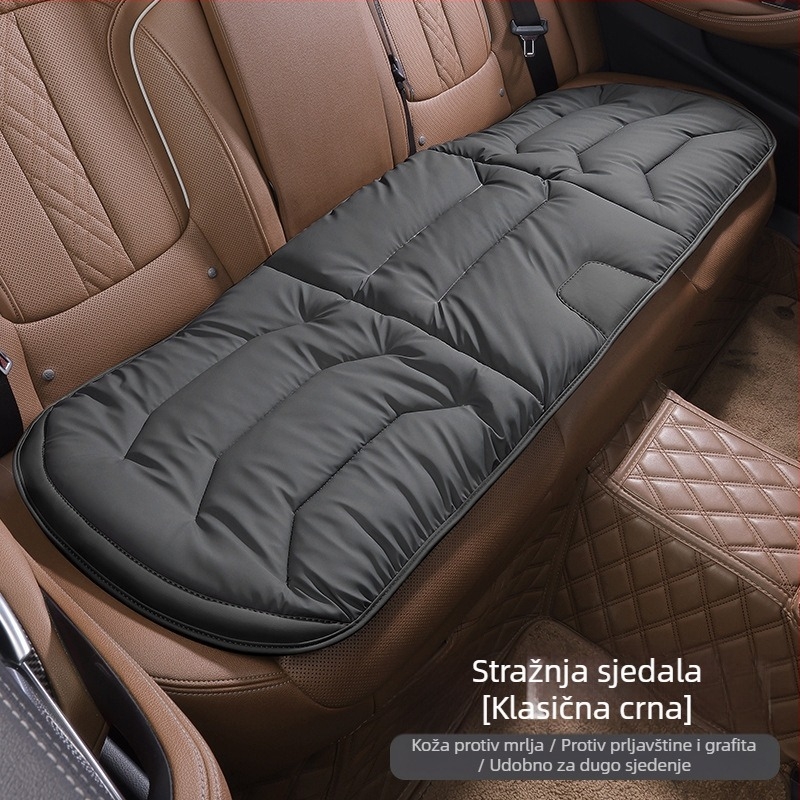 Jastuk za auto sjedalo – kožna površina, punjenje od baršunastog pamuka, sve sezone, prozračan, otporan na prljavštinu
