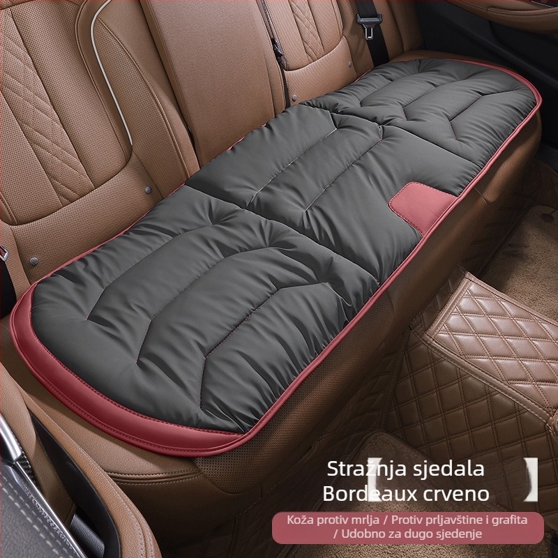 Jastuk za auto sjedalo – kožna površina, punjenje od baršunastog pamuka, sve sezone, prozračan, otporan na prljavštinu