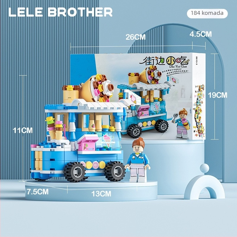 Konstruktor blokova za mini gradske ulice, ABS plastika, 100–200 komada, uzrast 7–14 godina, DIY