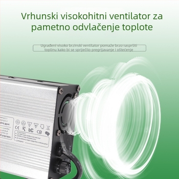 AF1200 punjač za litijsku bateriju 25.9V iz serije 7 za četverokolesko električno vozilo, s digitalnim zaslonom, ulaz 220V AC 50–60 Hz, izlaz DC 29.4V 30A, certifikati FCC/ROHS/UKCA
