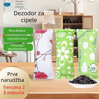 Vrećica od bambusovog ugljena za dezodoriranje obuće - 75 g, netkani materijal, aktivni ugljen, bez mirisa, za cipele