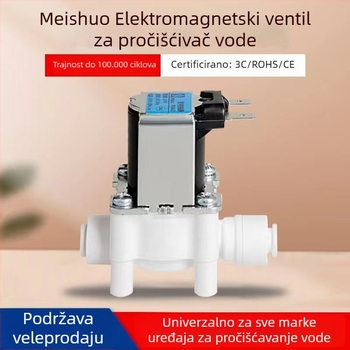 Meishuo elektromagnetski ventil za pročišćivač vode – bakrena zavojnica, 2‑putni/3‑putni, kontrola zatvaranja vodovoda