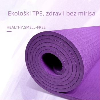 Joga prostirka TPE s geometrijskim uzorkom, debljina 6 mm, težina 850 g